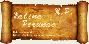 Malina Perunac vizit kartica